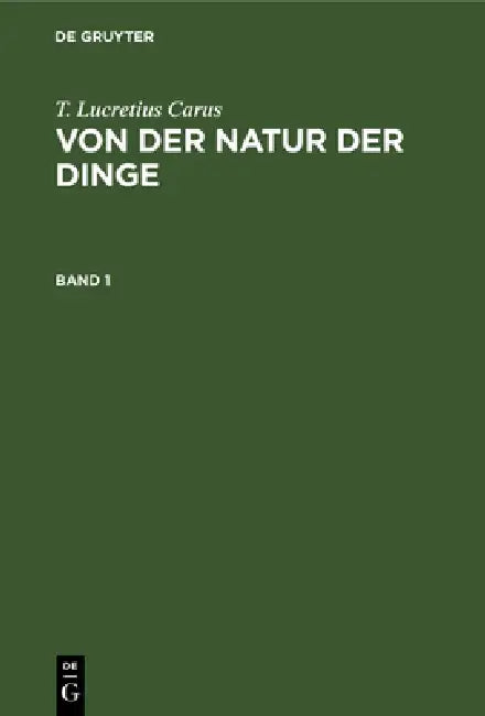 T. Lucretius Carus (English, Karl Ludwig Von Knebel | T. Lucretius Carus)