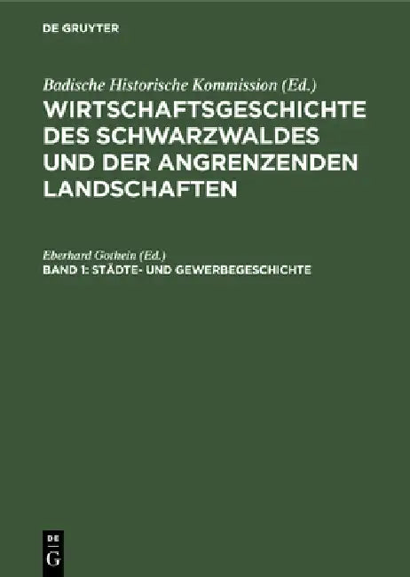 Städte- und Gewerbegeschichte (English, Eberhard Gothein)