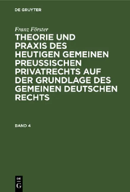 Franz Förster (English, M. E. Eccius | Franz Förster)