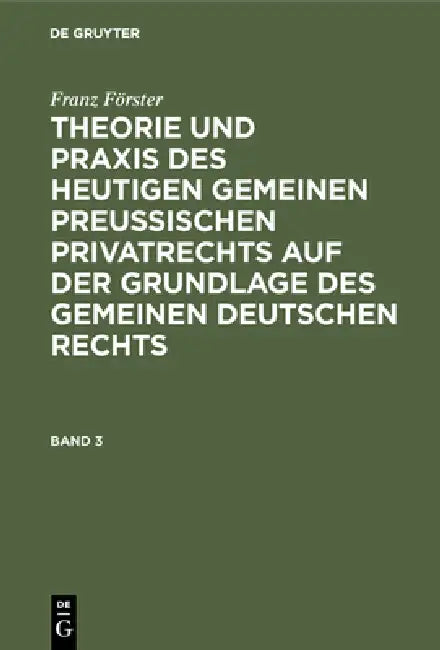 Franz Förster (English, M. E. Eccius | Franz Förster)