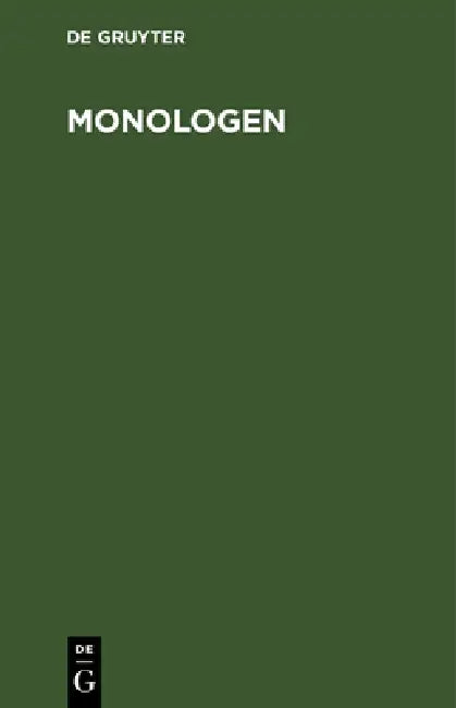 Monologen (English, No Contributor)
