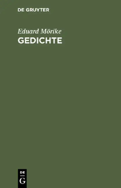 Gedichte (English, Eduard Mörike)