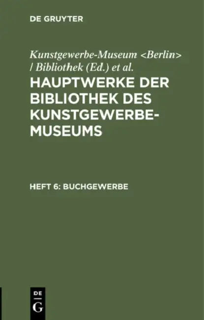 Buchgewerbe (English, Kunstgewerbe-Museum | Königliche Museen)
