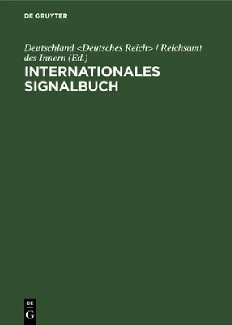 Internationales Signalbuch (English, Deutschland)