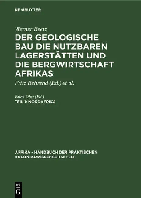 Nordafrika (English, Erich Obst | Fritz Behrend)