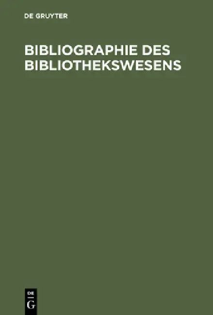 Bibliographie des Bibliothekswesens (English, Degruyter)