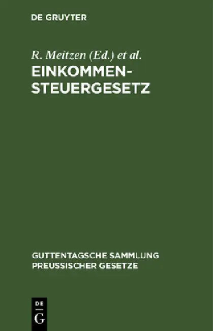 Einkommensteuergesetz (English, R. Meitzen | A. Fernow)