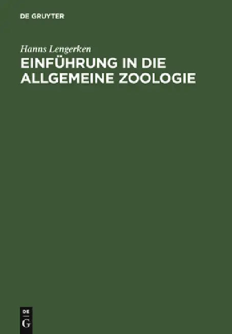 Einführung in die allgemeine Zoologie (English, Hanns Lengerken)