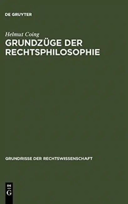Grundzüge Der Rechtsphilosophie (English, Helmut Coing)