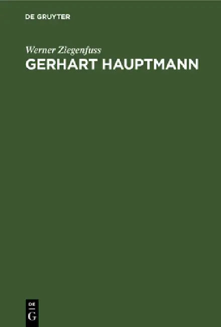 Gerhart Hauptmann (English, Werner Ziegenfuss)