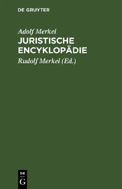Juristische Encyklopädie (English, Adolf Merkel | Rudolf Merkel)