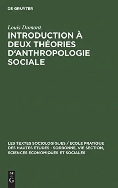 Introduction à deux théories d'anthropologie sociale (English, Louis Dumont)