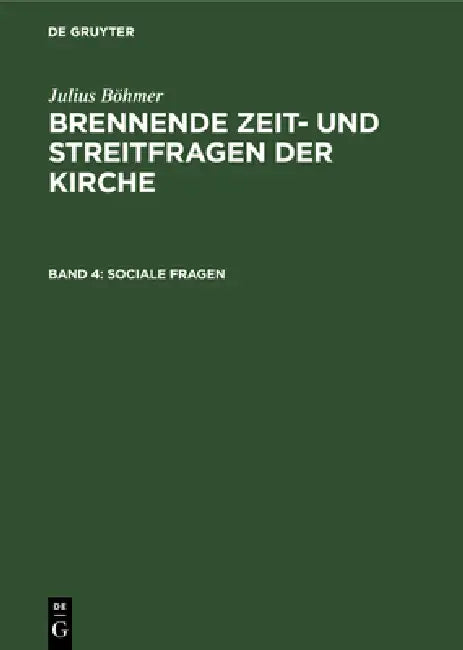 Sociale Fragen (English, Julius Böhmer)