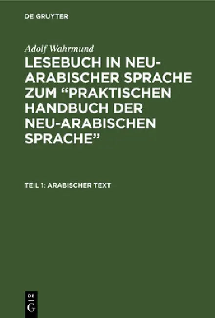 Arabischer Text (English, Adolf Wahrmund)