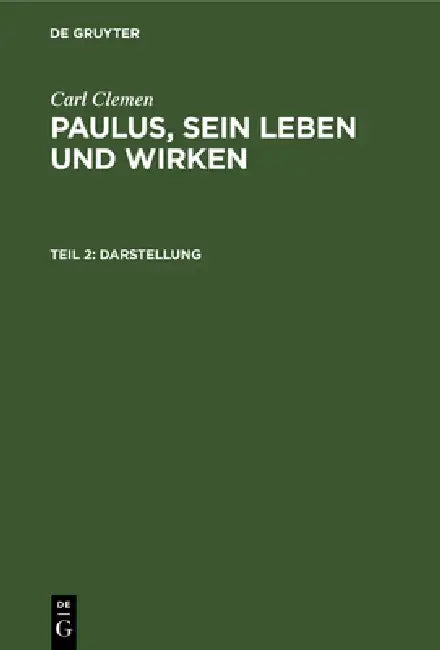 Darstellung (English, Carl Clemen)
