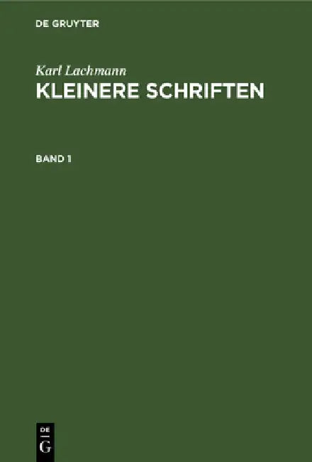 Karl Lachmann (English, Karl Lachmann)