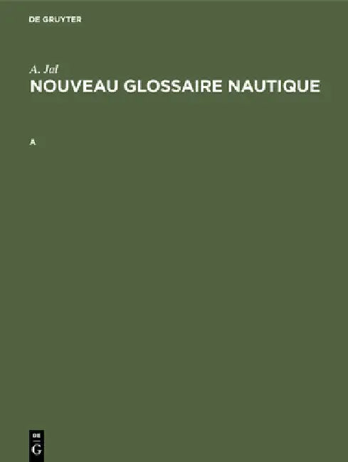 Nouveau glossaire nautique (English, Michel Mollat)