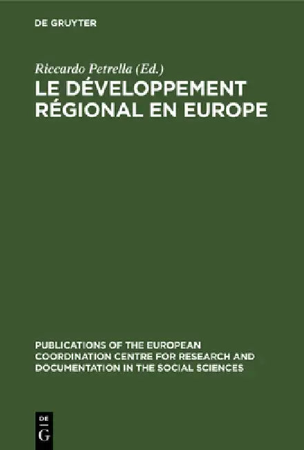 Le développement régional en Europe (English, Riccardo Petrella)