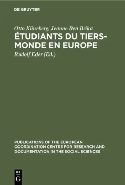 Étudiants du tiers-monde en Europe (English, Otto Klineberg | Jeanne Ben Brika | Rudolf Eder)