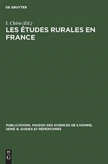Les études rurales en France (English, I. Chiva)