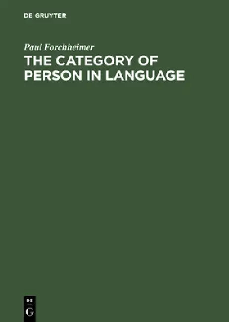 The Category of Person in Language (English, Paul Forchheimer)