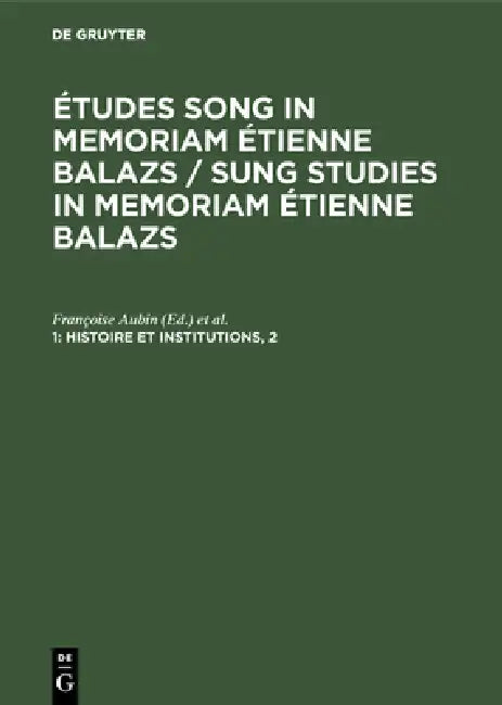 Histoire et institutions, 2 (English, Françoise Aubin | École Pratique Des Hautes Études)