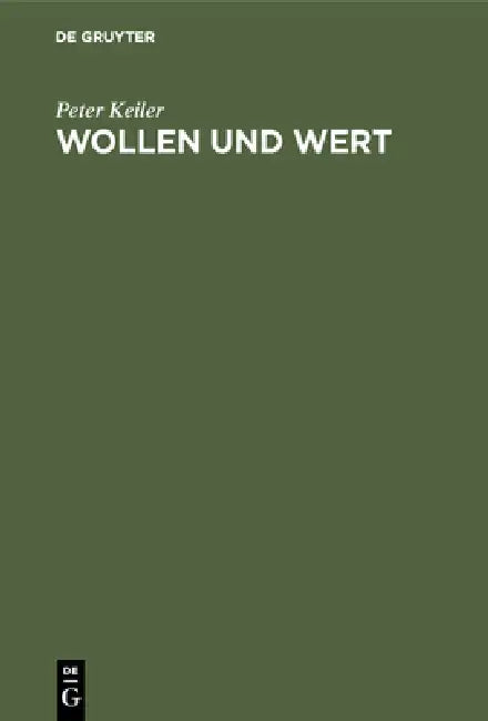 Wollen und Wert (English, Peter Keiler | Klaus Holzkamp)