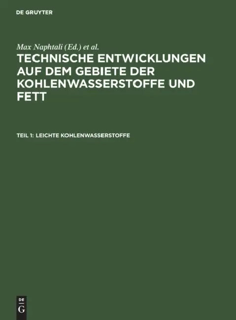 Leichte Kohlenwasserstoffe (English, Max Naphtali | Fritz Croner)