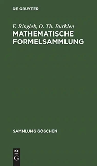 Mathematische Formelsammlung (English, F. Ringleb | O. Th Bürklen)