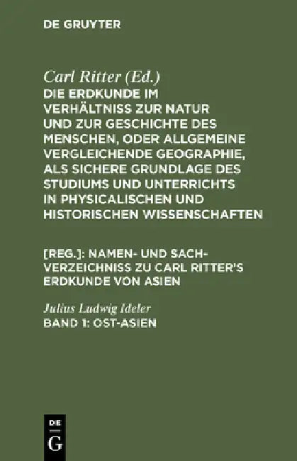 Ost-Asien (English, Julius Ludwig Ideler)