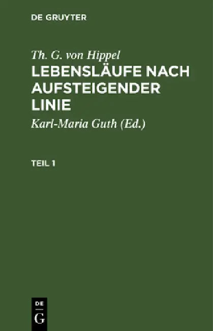 Th. G. Von Hippel (English, Karl-Maria Guth | Th G. Von Hippel)