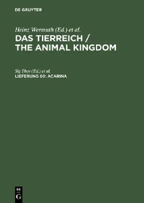 Acarina (English, Thor | Schulze | Heinz Wermuth)