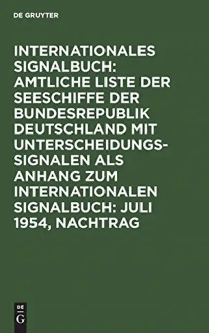 Juli 1954, Nachtrag (English, Reichsamt Des Innern)