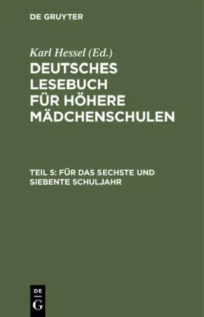 Für Das Sechste Und Siebente Schuljahr (English, Christian Ufer)
