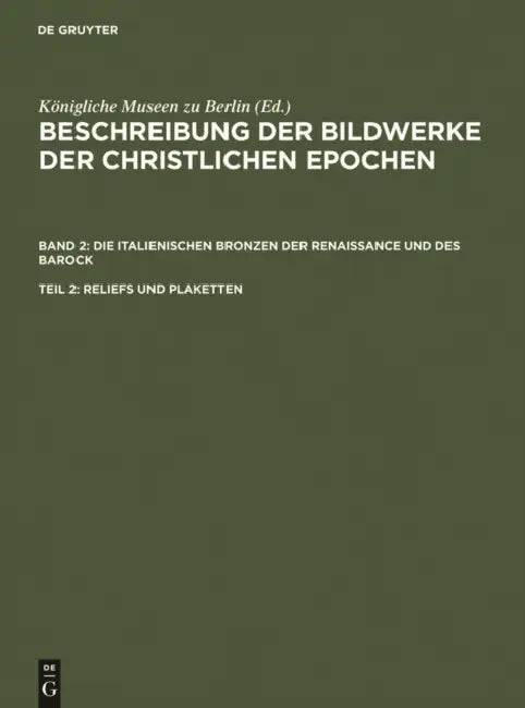 Reliefs und Plaketten (English, Fritz Goldschmidt)
