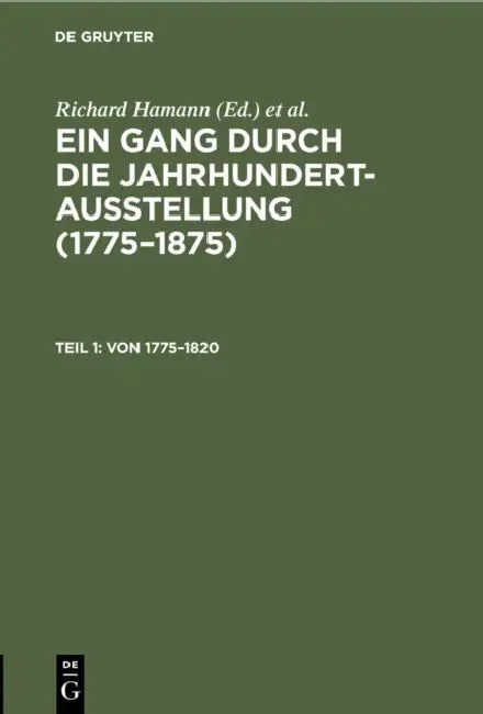 Von 1775-1820 (English, Richard Hamann | Nationalgalerie | Deutsche Jahrhundertausstellung)