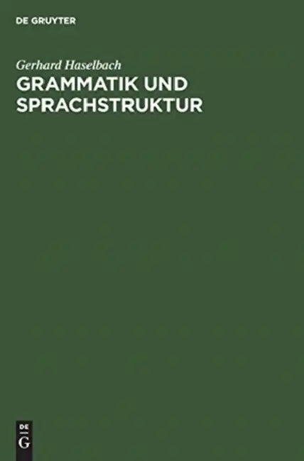 Grammatik und Sprachstruktur (English, Gerhard Haselbach)