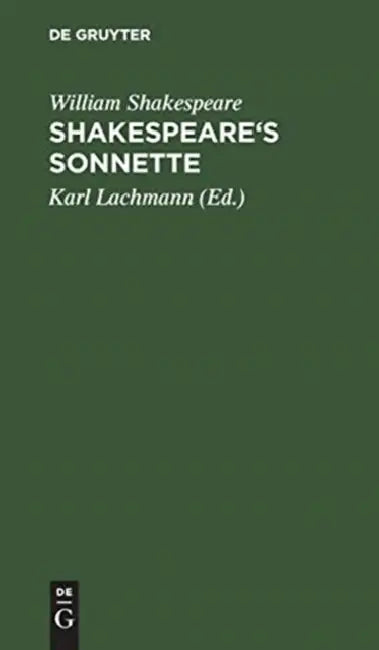 Shakespeare's Sonnette (English, William Shakespeare | Karl Lachmann)