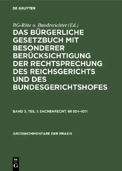Sachenrecht, §§ 854-1011 (English, Kurt Herber Johansen | Erich Kregel | E. Wilhelm Pritsch)