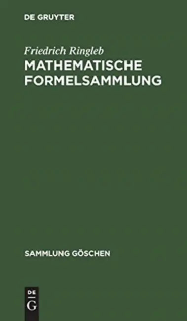 Mathematische Formelsammlung (English, Friedrich Ringleb)