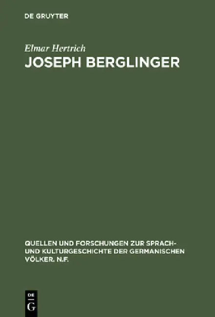 Joseph Berglinger (English, Elmar Hertrich)