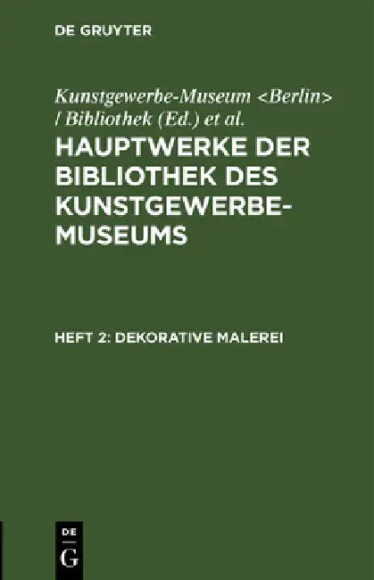 Dekorative Malerei (English, Kunstgewerbe-Museum | Königliche Museen)