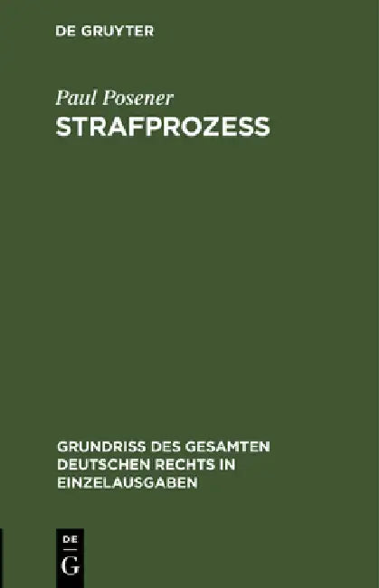 Strafprozeß (English, Paul Posener)