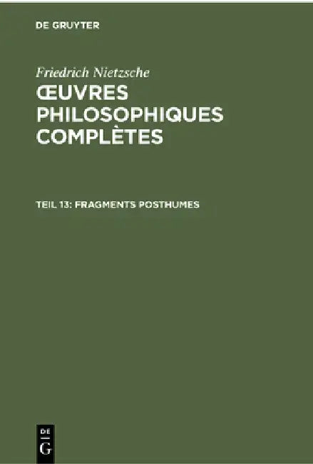 Fragments Posthumes (English, Pierre Klossowski | Henri-Alexis Baatsch)