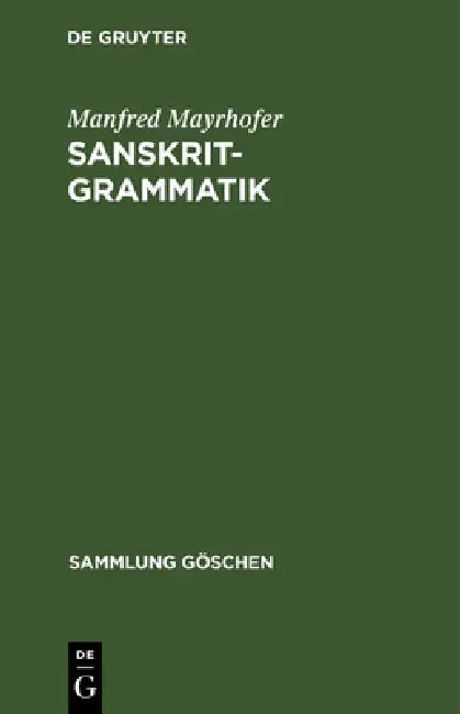 Sanskrit-Grammatik (English, Manfred Mayrhofer)