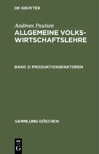 Produktionsfaktoren (English, Andreas Paulsen)