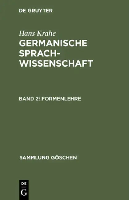 Formenlehre (English, Hans Krahe)