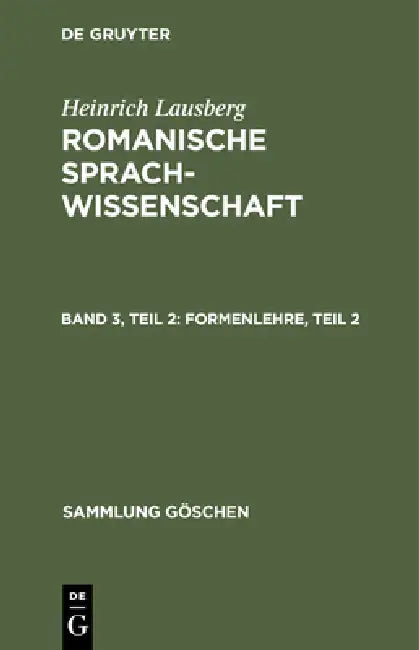 Formenlehre, Teil 2 (English, Heinrich Lausberg)