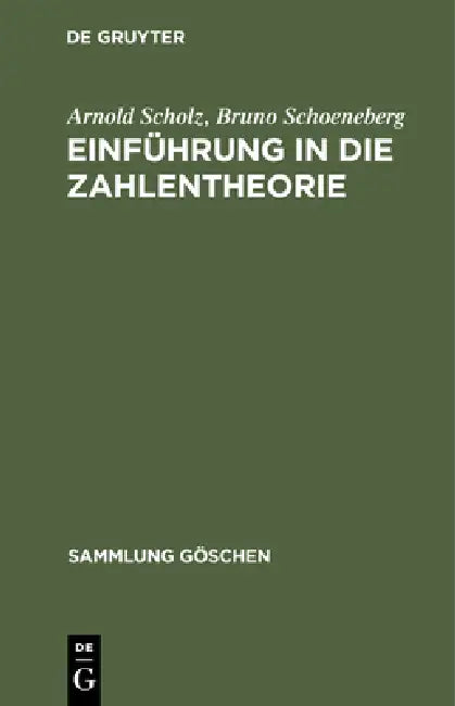 Einführung in Die Zahlentheorie (English, Arnold Scholz | Bruno Schoeneberg)