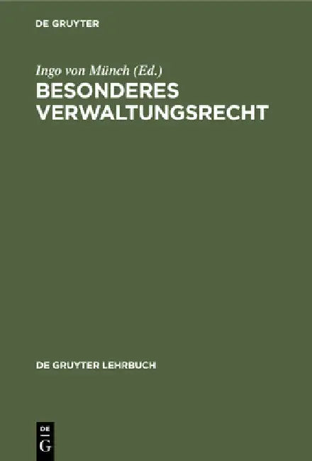 Besonderes Verwaltungsrecht (English, Ingo Von Münch | Peter Badura)